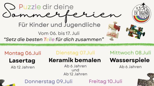 Puzzle dir deine Sommerferien 2026 - 1 Puzzle dir deine Sommerferien 2026 - 1